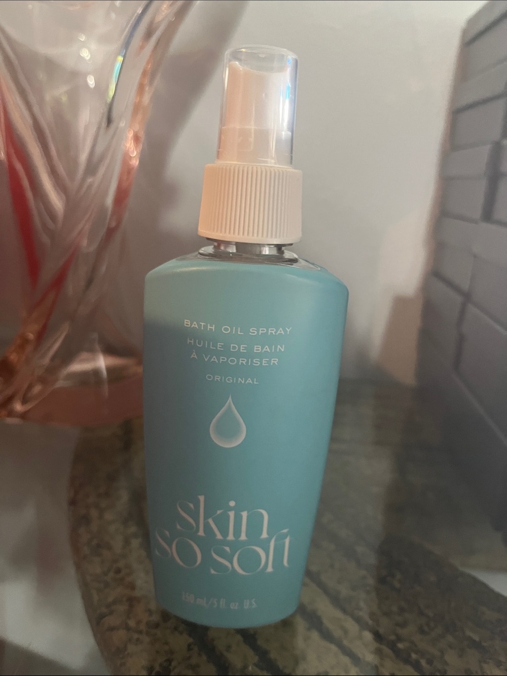 Avon Skin So Soft Bath Oil Spray - Light Blue